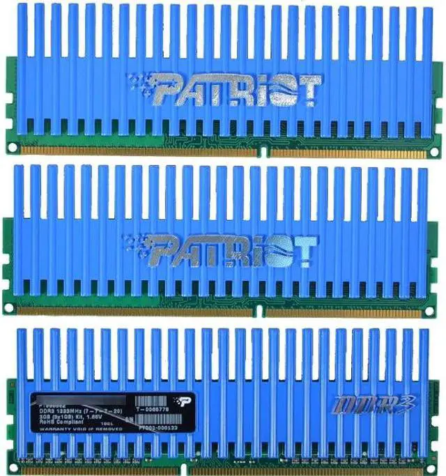 Main image of Patriot Viper 3GB (3 x 1GB) DDR3 1600 (PC3 12800) Desktop Memory Model PVT33G1600LLK