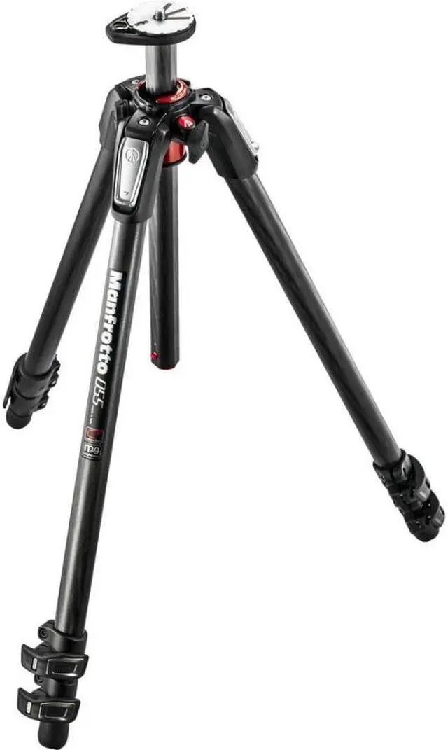 Alt view image 9 of 17 - Manfrotto 055 3-Section Carbon Fiber Tripod with Horizontal Column