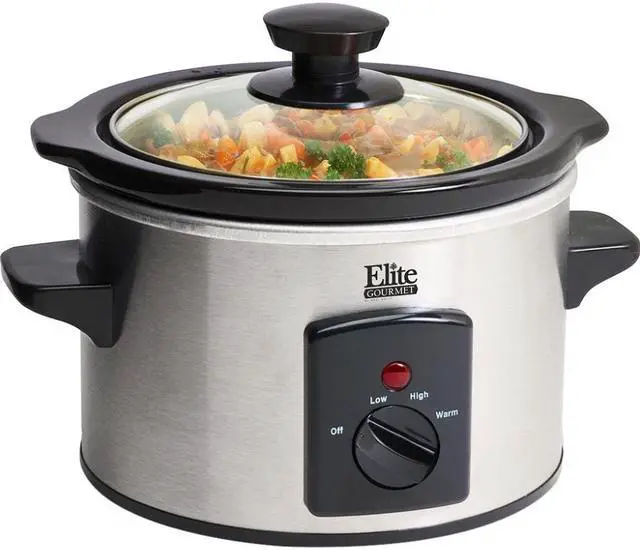 Main image of Elite 1.5Qt. Mini Slow Cooker Stainless MST-250XS