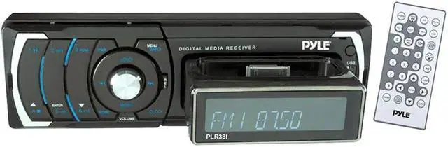 Alt view image 4 of 4 - New Pyle Plr38i Am Fm Stereo W/ Usb Sd Slide Out Ipod Docking Station & Remote