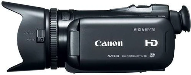 Alt view image 7 of 9 - Canon VIXIA HF G20 8063B002 Black 1/3" CMOS 3.5" 922K Touch LCD 10X Optical Zoom Full HD HDD/Flash Memory Camcorder