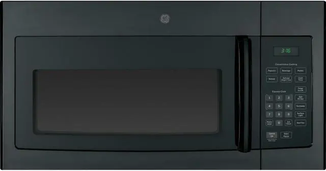 Main image of GE JVM3160DFBB 1.6 Cu. Ft. 1000W Black Over-the-Range Microwave