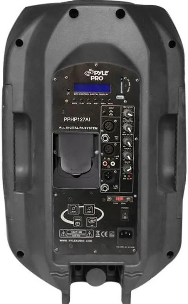 Alt view image 3 of 6 - Pyle PPHP127AI 1200 Watt Powered 2 Way Full Range PA Speaker with built-In iPod Dock
