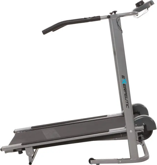 Alt view image 10 of 11 - EXERPEUTIC 100XL High Capacity Magnetic Resistance Manual Treadmill with Heart Pulse System - OEM