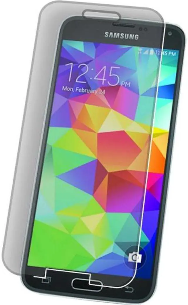 Alt view image 6 of 7 - Symtek Tempered Glass Screen Protector for Galaxy S5 Crystal Clear