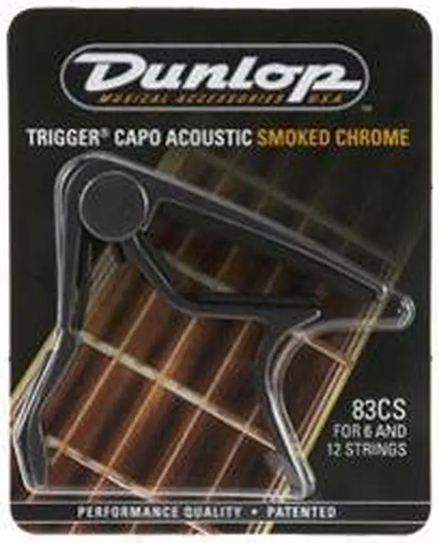 Alt view image 3 of 6 - Dunlop Curved Acoustic Guitar Capo - Smoked Chrome