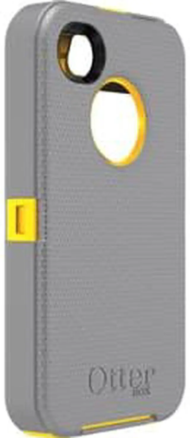 Alt view image 8 of 10 - OtterBox Defender Series f/iPhone 4/4S - Sun Yellow/Gunmetal Grey