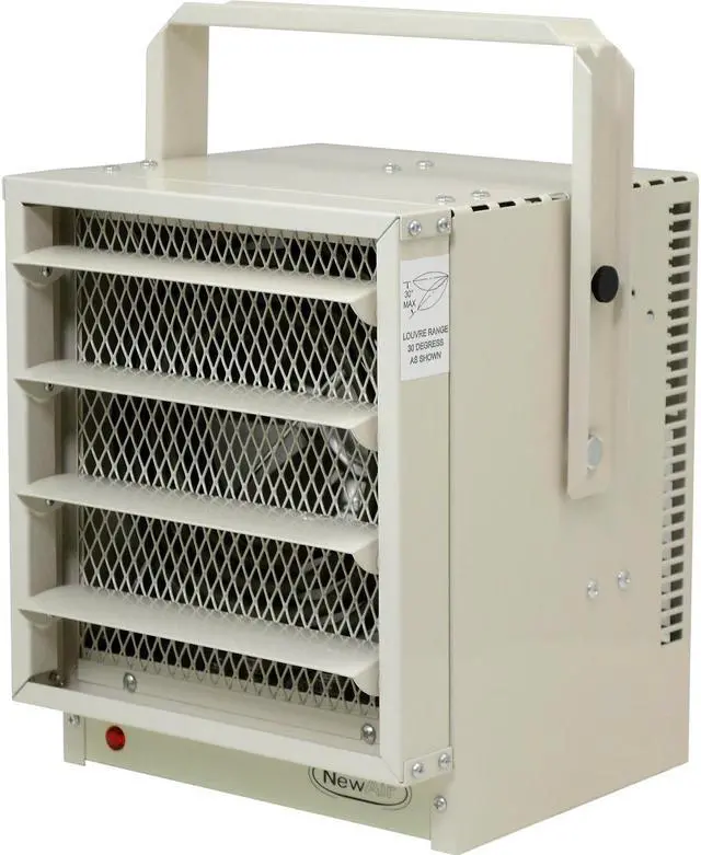 Alt view image 7 of 7 - NewAir 240V 5000W Garage Industrial Hardwired Space Heater, White (For Parts)