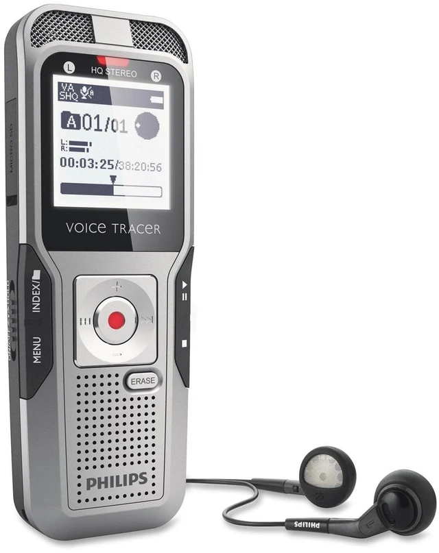Alt view image 3 of 3 - Philips Voice Tracer Digital Recorder with AutoAdjust Recording