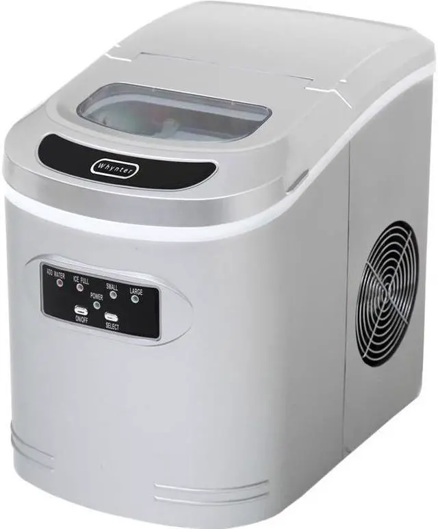 Alt view image 3 of 20 - Whynter IMC-270MS Compact Portable Ice Maker 27 lb capacity - Metallic Silver