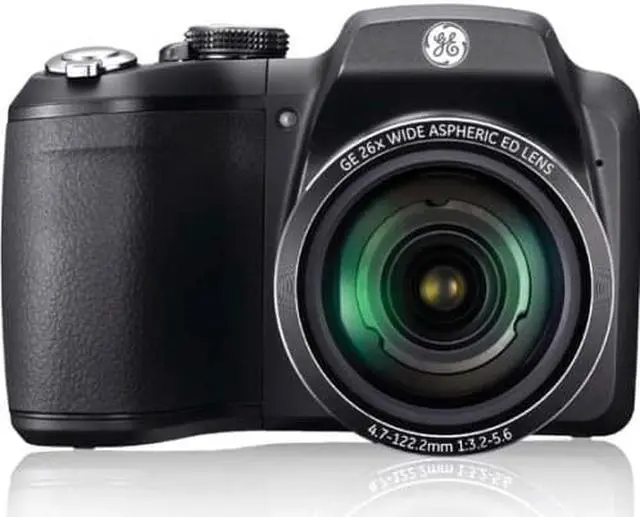 Alt view image 3 of 5 - GE Power Pro Series X2600 Black 16.08 MP 26X Optical Zoom 26mm Wide Angle Camera HDTV Output