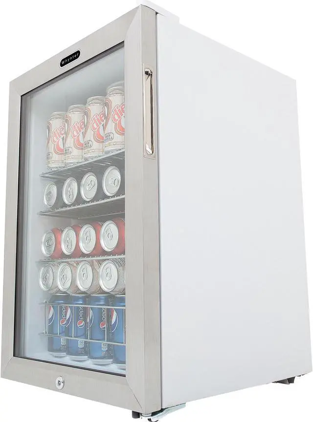 Alt view image 11 of 20 - Whynter BR-091WS Beverage Refrigerator With Lock - Stainless Steel 90 Can Capacity