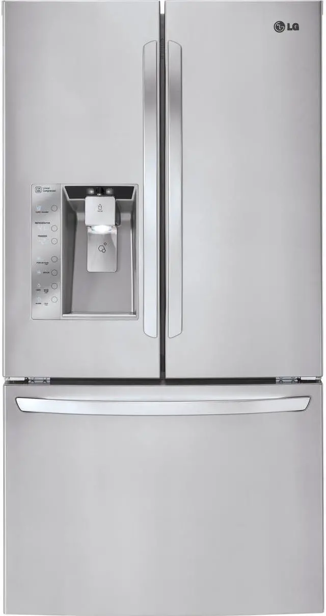 Alt view image 7 of 7 - 32.5 cu. ft. French Door Refrigerator with Spill Protector Tempered Glass Shelves, 4-Compartment Crisper System, Adjustable Gallon Door Bins and External Ice/Water Dispenser