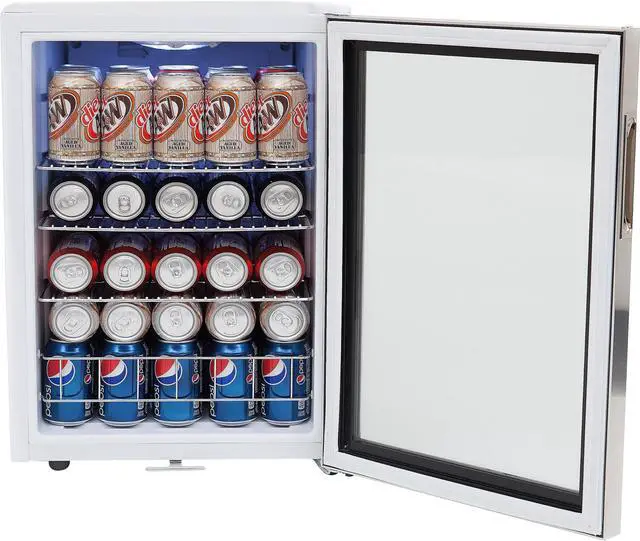 Alt view image 10 of 20 - Whynter BR-091WS Beverage Refrigerator With Lock - Stainless Steel 90 Can Capacity