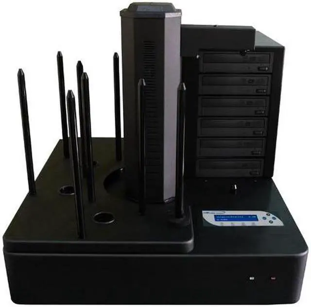 Alt view image 4 of 8 - Vinpower Digital AERO660-S6T-BK Aero 6 Target Robotic Automatic DVD CD Disc Duplicator Tower 660 Disc Capacity and 500GB Hard Drive