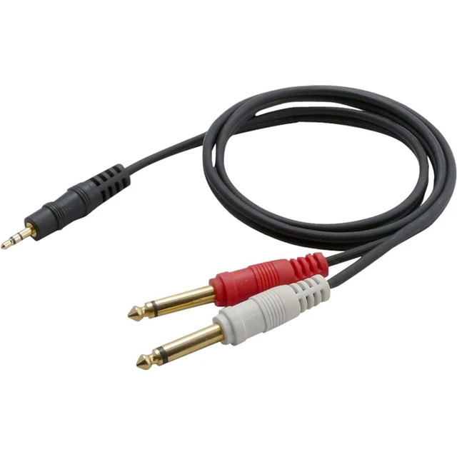 Alt view image 7 of 7 - 12 Gauge 3Ft 3.5mm Male Stereo To Dual 1/4'' Male Mono Y-Cable Adapter