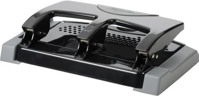 Alt view image 3 of 20 - Swingline 45-Sheet SmartTouch Three-Hole Punch 9/32" Holes Black/Gray 74136