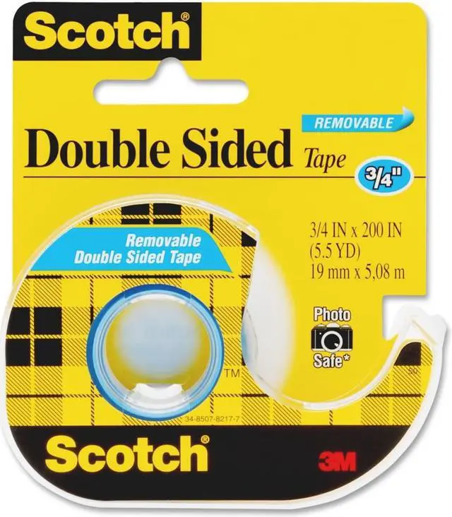 Alt view image 2 of 6 - 3M Double-Sided Tape Removable 3/4"x200" Transparent 238