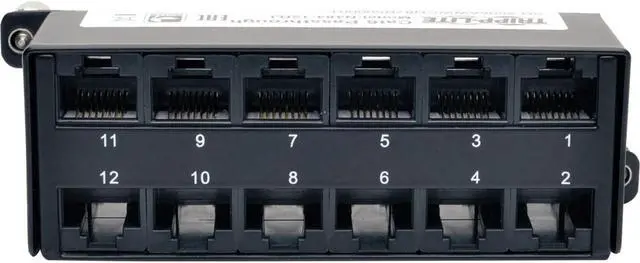Alt view image 4 of 20 - Tripp Lite Cat6a Pass-Through Cassette - (x12) RJ45 (N484-12RJ)