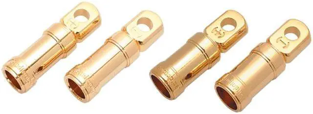 Alt view image 2 of 5 - NEW PAIR AUDIOPIPE BTC10 1/0GA RING TERMINAL SET SCREW STYLE RING TERMINAL