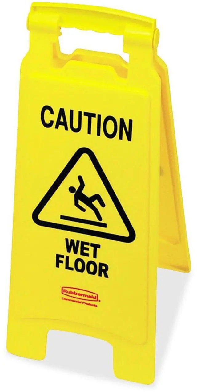Alt view image 2 of 2 - Rubbermaid Commercial Caution Wet Floor Safety Sign