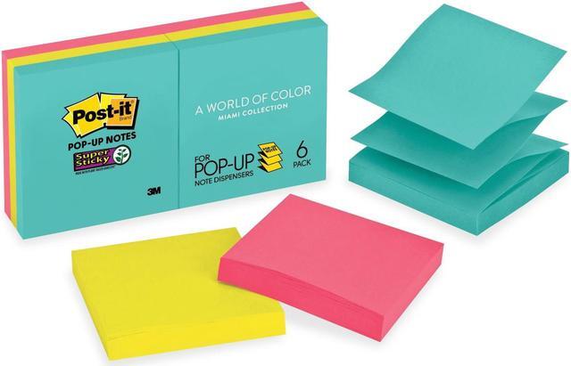 Main image of Post-it Miami Coll. Super Sticky Pop-up Notes