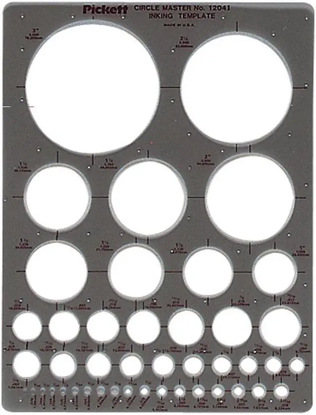 Alt view image 3 of 12 - Chartpak Templates Circles 7" x 10" Smoke 1204I