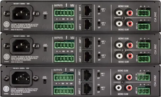 Alt view image 2 of 6 - Harman Pro NCSA280Z-U-US 1 or 2 Channels 40/80/120W