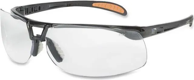 Main image of Protégé Eyewear, Clear Lens, Polycarbonate, Hc, Metallic Black Frame, Nylon