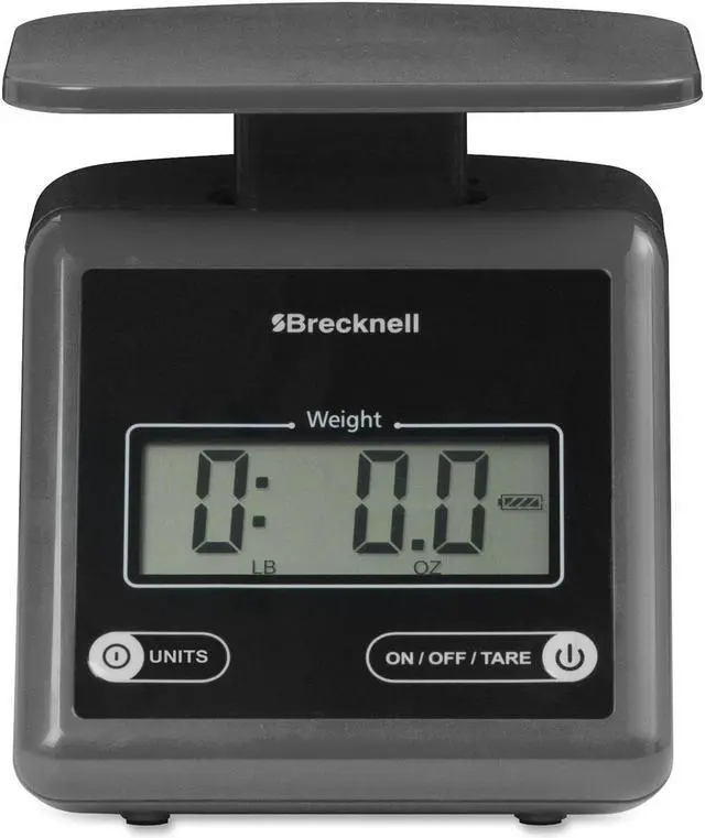 Alt view image 7 of 13 - Brecknell Electronic Postal Scale, 7 lbs Capacity, 6 4/5 x 5 3/5 Platform, Gray