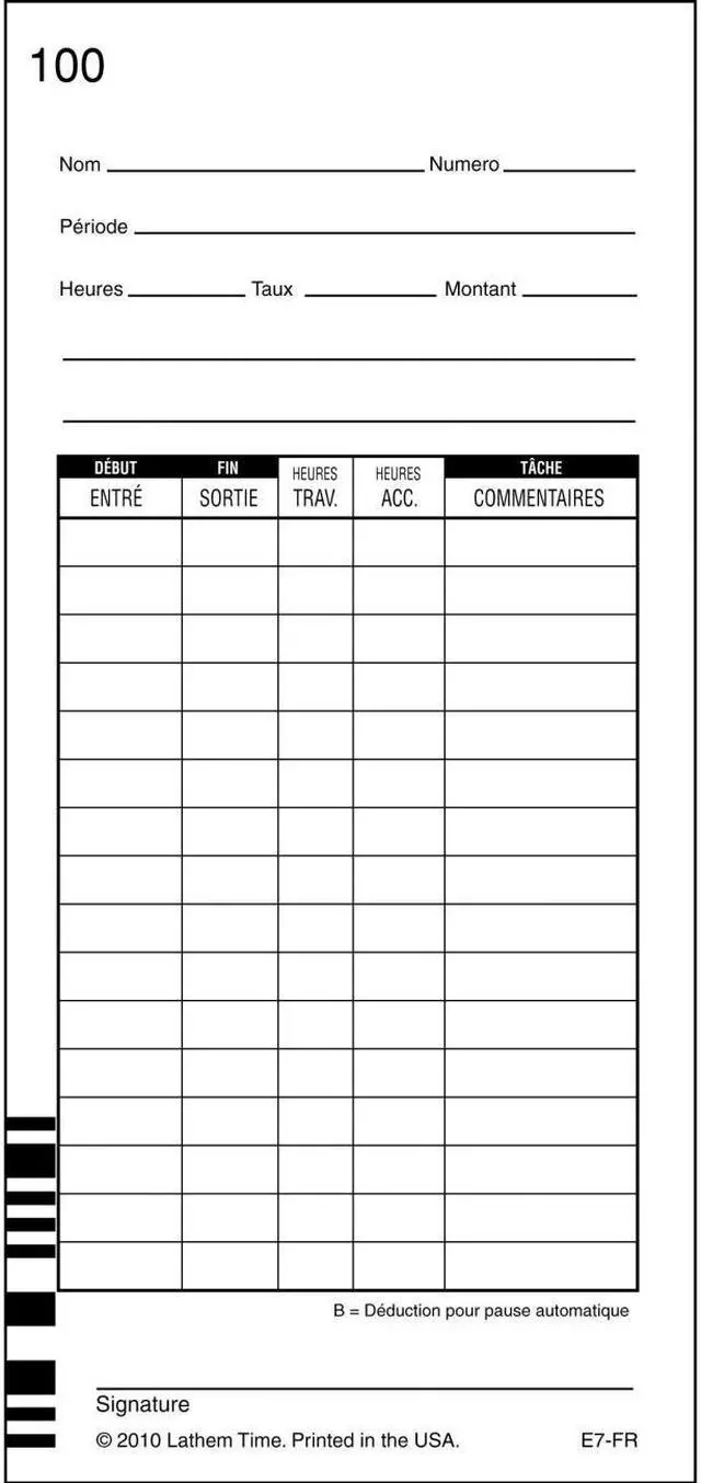 Main image of Lathem E7 - Timecards (Box of 1000)