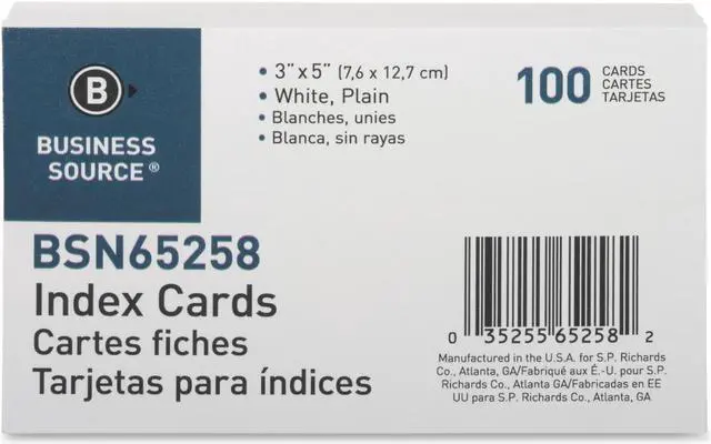 Main image of Business Source Plain Index Card