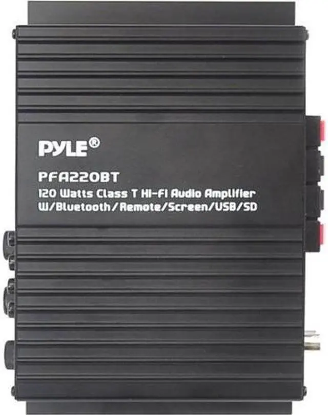 Alt view image 10 of 10 - Pyle PFA220BT Bt Amp Mini Blue Series 120W Mp3/Usb/Sd/Lcd Display/Remote
