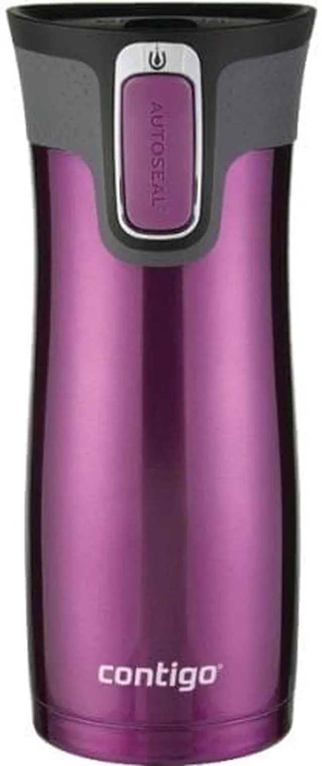 Alt view image 7 of 9 - Contigo 16 oz West Loop 2.0 Stainless Steel Travel Mug - Radiant Orchid