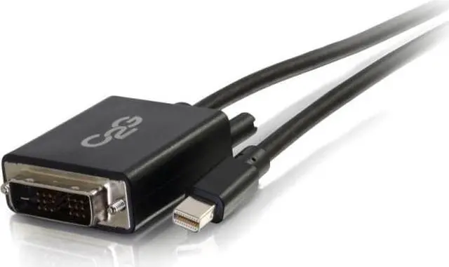 Alt view image 3 of 9 - C2G 54335 C2G 6ft Mini DisplayPort Male to Single Link DVI-D Male Adapter Cable - Black - DisplayPort/DVI-D for Monitor, Notebook, Tablet - 6 ft - 1 x Mini DisplayPort Male Digital Audio/Video - 1 x