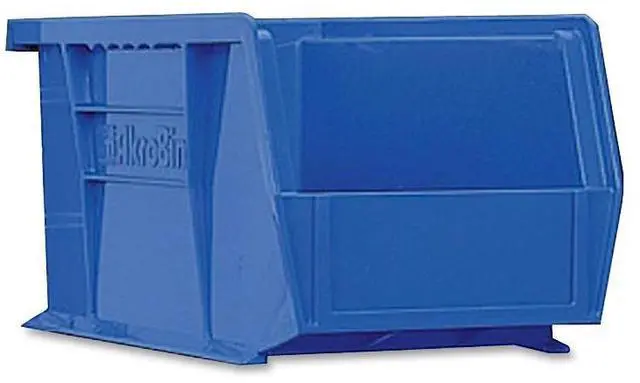 Alt view image 2 of 10 - Akro-Mils Bins Unbreakable/Waterproof 4-1/8"x5-3/8"x3" Blue 30210B