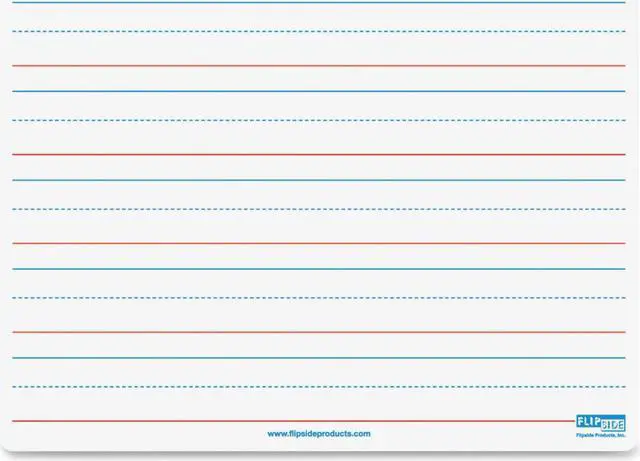 Alt view image 3 of 7 - Flipside Products Magnetic Dry Erase Board 9"x12" Ruled Red/Blue 10076