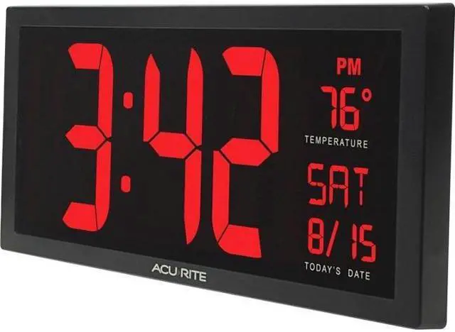 Alt view image 7 of 12 - CHANEY INSTRUMENTS 75127 AcuRite Digit 14.5 Wall Clock