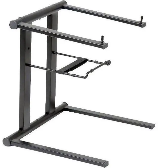 Alt view image 7 of 8 - Universal Portable Foldable Professional DJ Laptop Stand with Second Accessory Tray