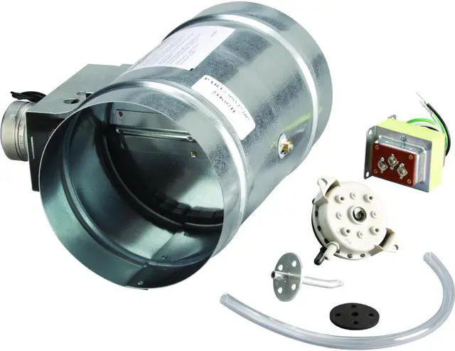 Alt view image 2 of 6 - Broan MD6TU 6" Universal Automatic Make-Up Air Damper with Pressure Sensor Kit