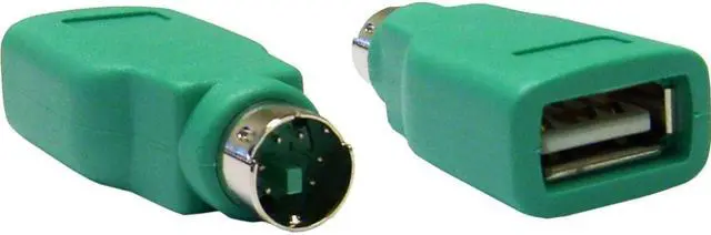 Alt view image 2 of 3 - USB A Female to MiniDin6 (PS/2) Male, Adaptor (Green)
