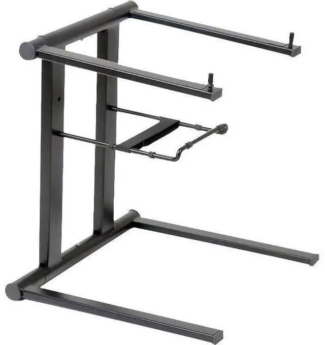 Alt view image 8 of 8 - Universal Portable Foldable Professional DJ Laptop Stand with Second Accessory Tray