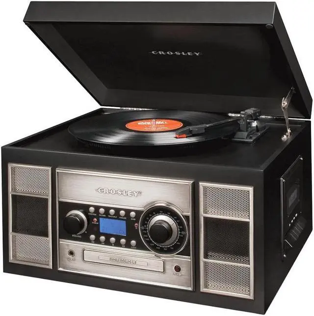 Alt view image 19 of 20 - Crosley Radio CR2413A-BK Memory Master II CD Recorder/USB (Black)