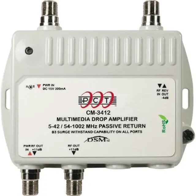 Alt view image 8 of 17 - Channel Master 3412 Ultra Mini Distribution Amplifier
