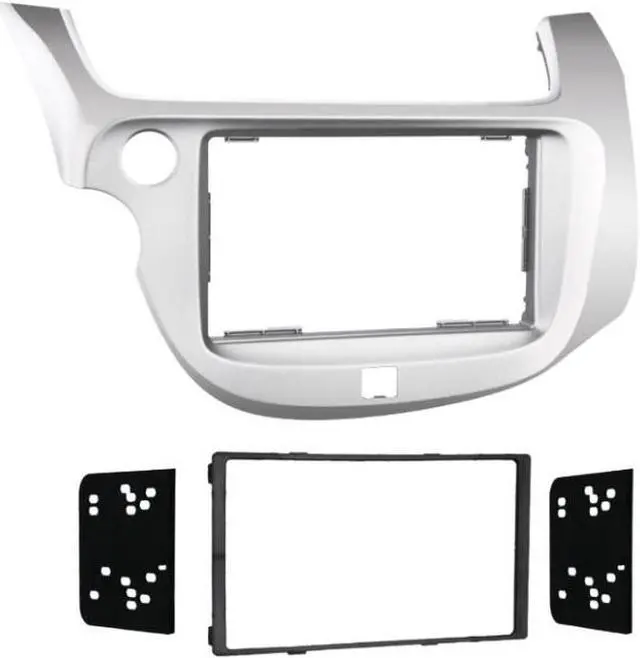 Alt view image 7 of 9 - Metra 95-7877S Silver Double DIN Stereo Dash Kit for 2009-up Honda Fit Vehicles