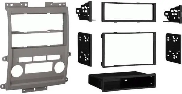 Alt view image 3 of 6 - METRA 99-7428G GRAY DOUBLE DIN INSTALL DASH KIT FOR 09 NISSAN FRONTIER LE / SE