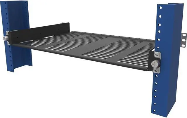 Main image of RackSolutions 1U Sliding 2Post Cantilever Shelf - 10" Depth, Space-Saving Shelf