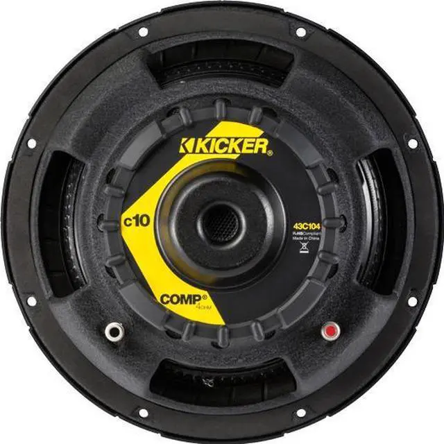 Alt view image 8 of 20 - Kicker 43C104 10 inch Comp 4 Ohm SVC Subwoofer