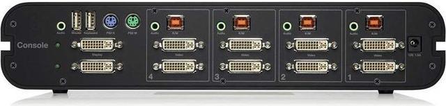 Belkin F1DN104E-3 - Advanced Secure Dual-Head DVI-I KVM Switch; 4-Port,  PP3.0