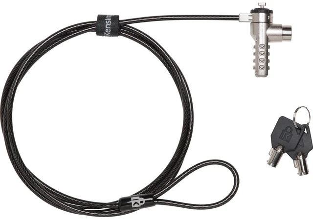 Alt view image 2 of 10 - Kensington Master Keyed Combination Laptop Lock - 4-wheel - Silver - Steel - 6 ft - For Notebook